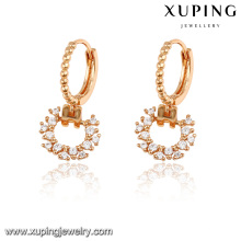 92187 Xuping nuevos diseños de aretes de un gramo de oro para niñas